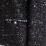 Chanel SS/2022 Black Sequin Jacket with Pocket Detail FR 44 (UK 16)