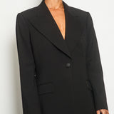 Dolce & Gabbana Black Wool Blazer with Leopard Print Lining Detail IT 50 (UK 18)