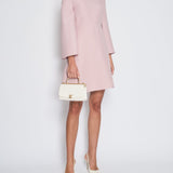 Valentino Pink Bell Sleeve Mid Neck Midi Dress Size IT 38 (UK 6)