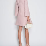 Valentino Pink Bell Sleeve Mid Neck Midi Dress Size IT 38 (UK 6)