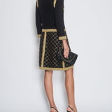 Chanel 15/A Black Long Sleeve Tweed Midi Dress Size FR 40 (UK 12)