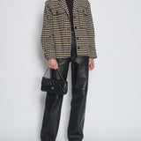 Anine Bing Brown & Black Houndstooth Jacket Size XS (UK 6)