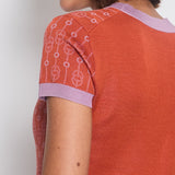 Hermès Orange Short Sleeve T-shirt with Chain Print Detail Size FR 38 (UK 10)