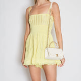 Alaia Yellow Skater Strap Playsuit Size FR 38 (UK 10)