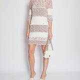 Chanel Orange Crochet Mid Sleeve Midi Dress Size FR 40 (UK 12)