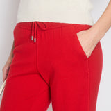 Loro Piana Red Jogging Bottoms with Drawstring Tie Size IT 40 (UK 8)