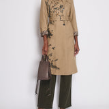 Christian Dior Beige AW22 Trench Coat with Dior Oblique Lining and Cuff Details with Garden Print Details FR 34 (UK 6)