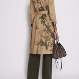 Christian Dior Beige AW22 Trench Coat with Dior Oblique Lining and Cuff Details with Garden Print Details FR 34 (UK 6)