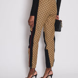 Gucci X The North Face Brown and Black Monogram Trousers with Logo IT 36 (UK 4)