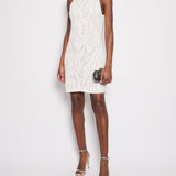 Ermanno Scervino White Strap Midi Dress with Embellished Diamanté Detail Size IT 38 (UK 6)