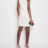 Ermanno Scervino White Strap Midi Dress with Embellished Diamanté Detail Size IT 38 (UK 6)