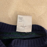 Chanel Navy Cashmere Long-Sleeve Jumper with Green Sequin Embellishments Size FR 36 (UK 8)