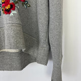 Gucci Grey 'Blind For Love' Hoodie With Embroidery and Distressed Details Size S (UK 8)