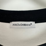 Dolce & Gabbana White Multi-Coloured Crystal DG Logo T-Shirt Size XS (UK 4-6)