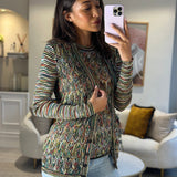 Missoni Multicoloured Two Piece Set with Matching Vest IT 42/44 (UK 10/12)