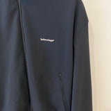 Balenciaga Black Zipped Jacket with White Logo Detail Size IT 48 (UK 16)