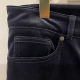 Loro Piana Navy Velvet Straight Leg Trousers Size IT 46 (UK 14) RRP £1,250