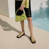 Elleme - Gemini Puffy Slingback Lime/Black