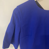 Roland Mouret Electric Blue Short-Sleeve Midi Dress Size FR 38 (UK 10)