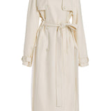 GABRIELA HEARST - Eithne Trench Coat in Ivory Silk Virgin Wool Slub