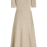 GABRIELA HEARST - Seymore Knit Midi Dress in Oatmeal Merino Wool Cashmere