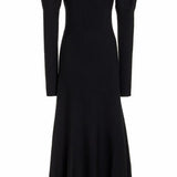 GABRIELA HEARST - Hannah Knit Maxi Dress in Black Merino Wool Cashmere