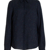 GABRIELA HEARST - Henri Blouse in Dark Navy Multi Printed Wool