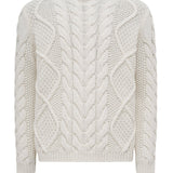 GABRIELA HEARST - Geoffrey Knit Sweater in Ivory Cashmere