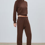 ETERNE - Straight Leg Sweatpant Chocolate