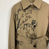 Christian Dior Beige AW22 Trench Coat with Dior Oblique Lining and Cuff Details with Garden Print Details FR 34 (UK 6)