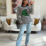 Christian Dior Black and White Striped Cashmere Jumper with Green Dragon Detail Size FR 36 (UK 8)RRP 2500£