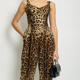 Dolce & Gabbana Leopard Print Silk Jumpsuit Size IT 38 (UK 6)