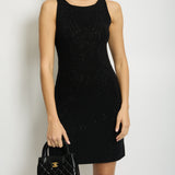 Ermanno Scervino Black Knitted Midi Dress with Crystal Embellishment Size IT 38 (UK 6)