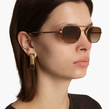 KHAITE x Oliver Peoples 1989C in Gold and Dark Brown