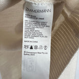 Zimmermann Cream Cropped Knit High Neck Jumper with Crystal Neck Line Embellishment Detail Size OP/XS (UK 6/8) RRP £550