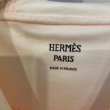 Hermès Cream and Neon Orange Jungle Love Hooded T-Shirt Size FR 36 (UK 8)