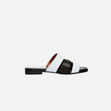 MANU ATELIER - 15 Woven Leather Slippers White & Black Soft