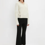 Victoria Beckham - V-Neck Jumper In Natural