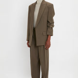 Victoria Beckham - Peak Lapel Jacket In Oregano