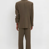 Victoria Beckham - Peak Lapel Jacket In Oregano