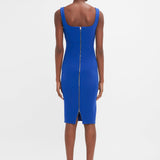 Victoria Beckham - Sleeveless Fitted T-Shirt Dress In Palace Blue