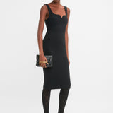 Victoria Beckham - Sleeveless Fitted T-Shirt Dress In Black