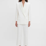 Victoria Beckham - Exclusive Double Breasted Tuxedo Jacket In Ivory