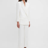 Victoria Beckham - Exclusive Double Breasted Tuxedo Jacket In Ivory