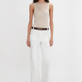 Victoria Beckham - Alina High Waisted Stretch Jean In Washed White