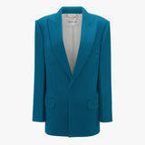 Victoria Beckham - Peak Lapel Jacket In Petroleum