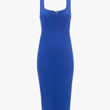 Victoria Beckham - Sleeveless Fitted T-Shirt Dress In Palace Blue