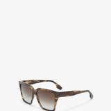 Victoria Beckham - Soft Square Frame Sunglasses In Striped Khaki Havana