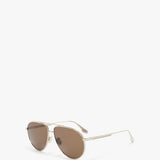 Victoria Beckham - V Metal Pilot Sunglasses In Gold-Khaki