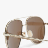 Victoria Beckham - V Metal Pilot Sunglasses In Gold-Khaki